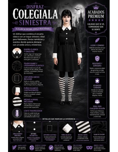 Costume da studentessa sinistra taglia M nuova | Costumi per adulti Il Re del Carnevale